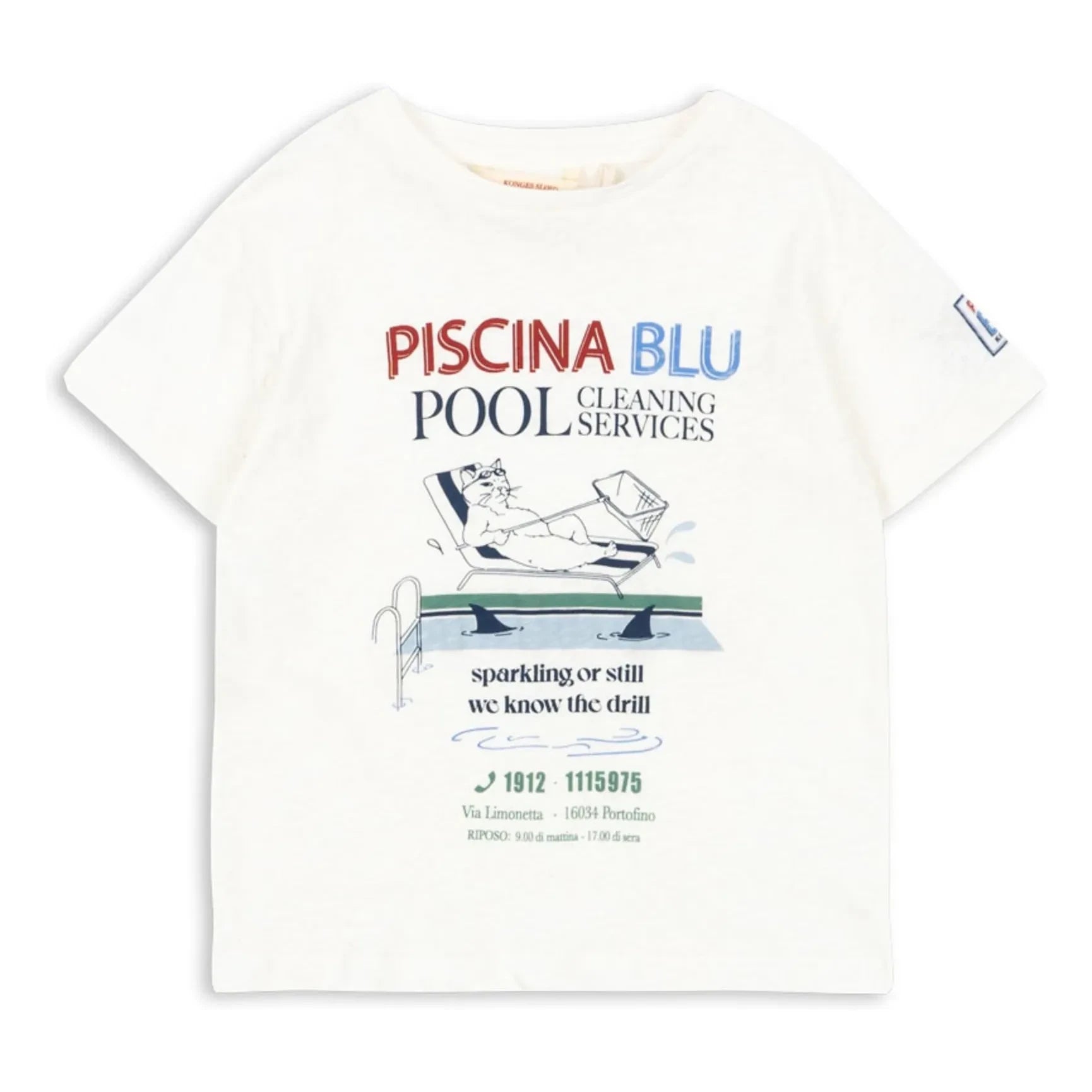 Konges Sløjd - Camiseta Era Piscina Lino y algodón orgánico | Blanco