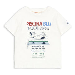 Konges Sløjd - Camiseta Era Piscina Lino y algodón orgánico | Blanco