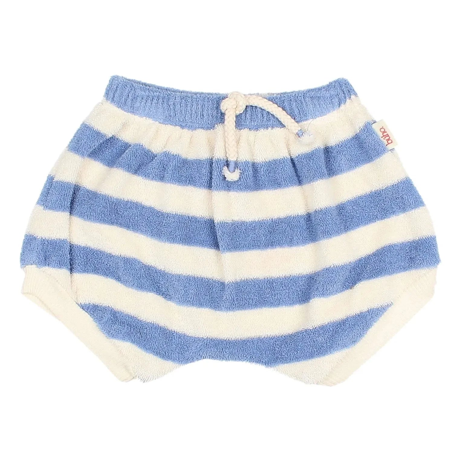 Búho - Pantalón corto de algodón orgánico a rayas | Azul claro