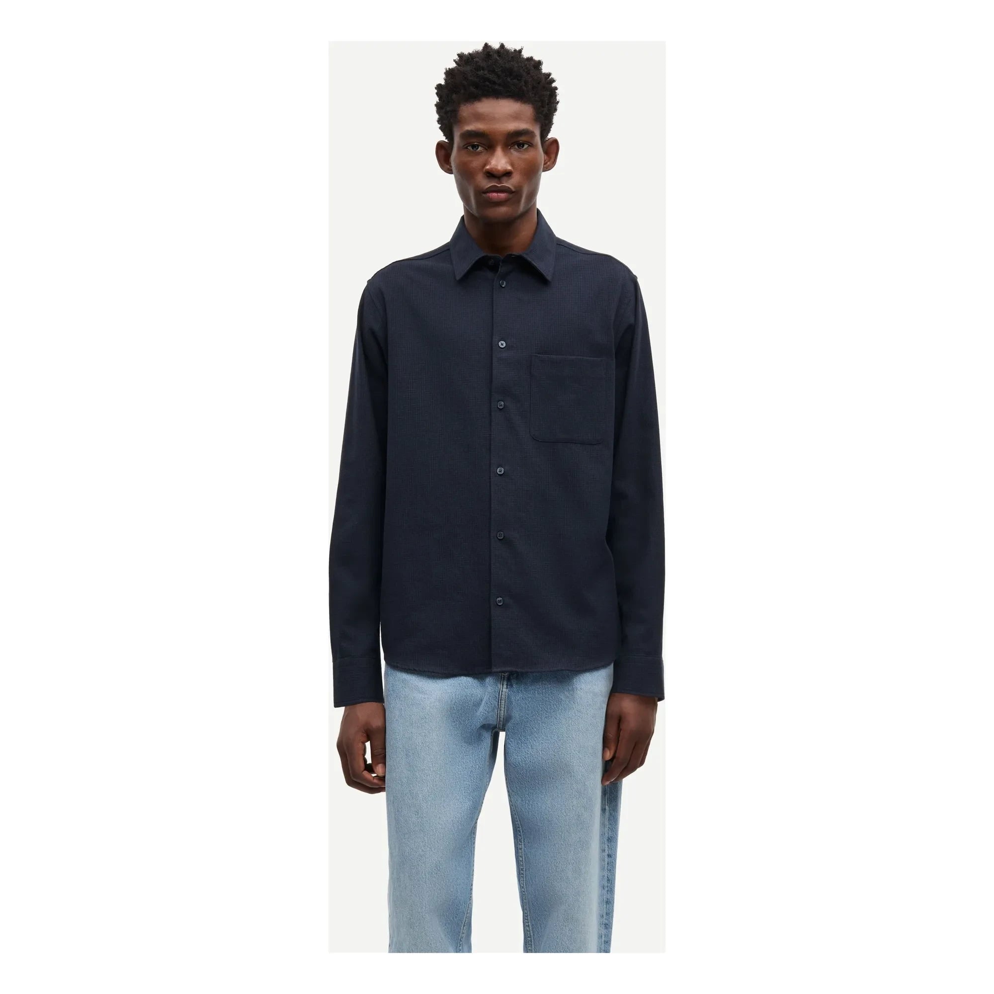 Samsoe Samsoe - Camisa Sadamon | Azul Oscuro