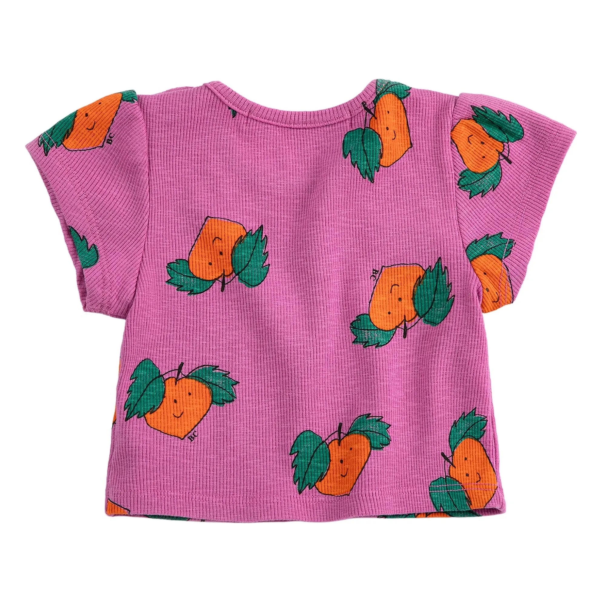Bobo Choses - Camiseta en relieve naranja de algodón orgánico | Morado