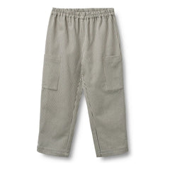 Trigo - Pantalones de Algodón Orgánico a Rayas Kalloa | Gris
