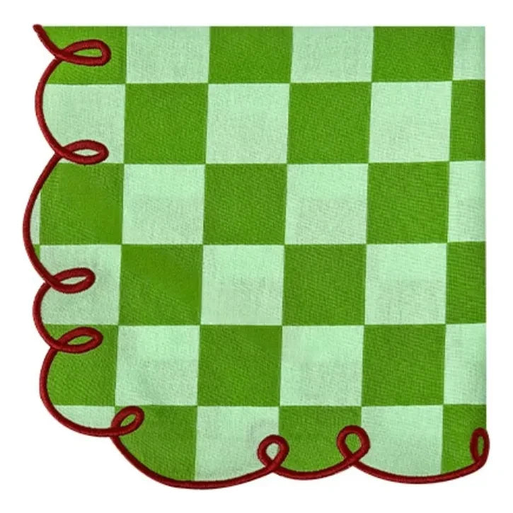 Bitossi - Servilletas Dama Verde a cuadros - Set de 2 | Verde