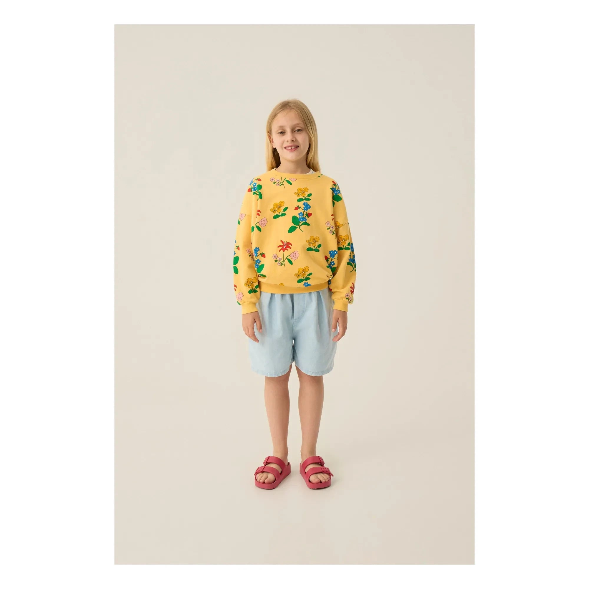 The Campamento - Sudadera con flores | Amarillo