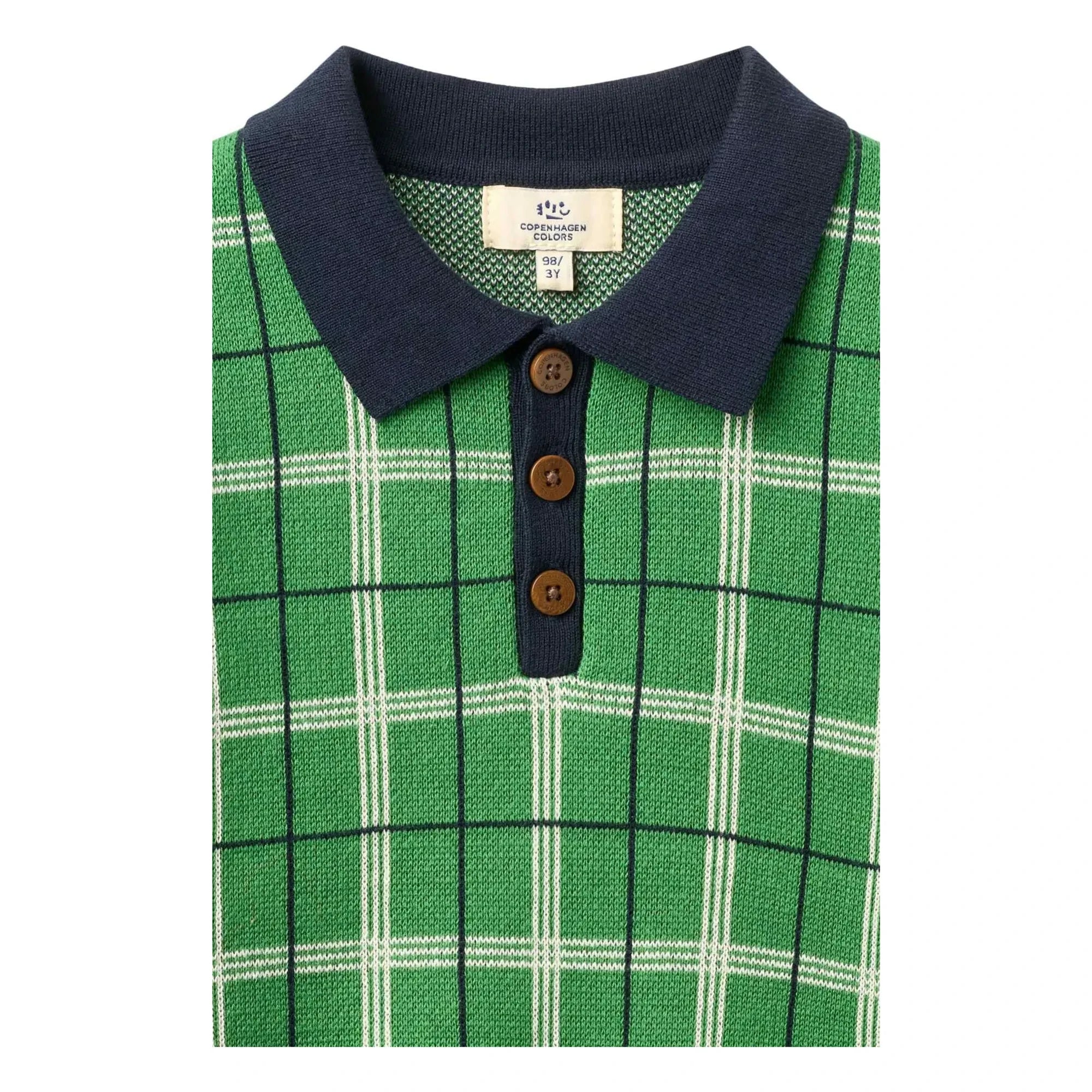 Copenhagen Colors - Polo de punto de algodón orgánico | Meadow Green