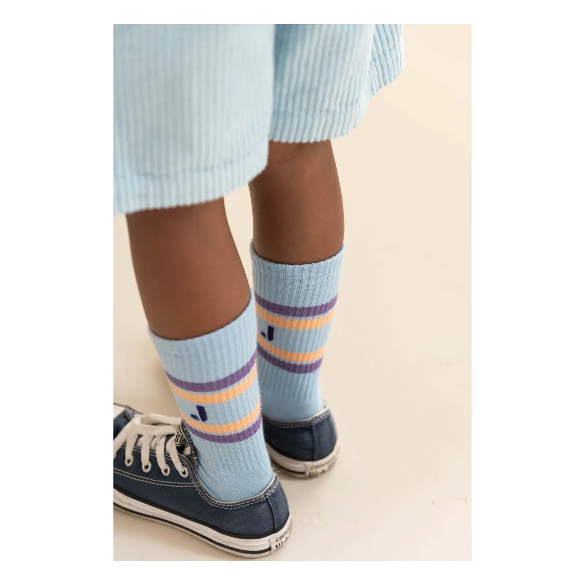 Jenest - Calcetines de algodón orgánico J Sport | Azul claro