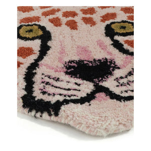 Doing Goods - Pembe leopar kafa yün halı | Pembe