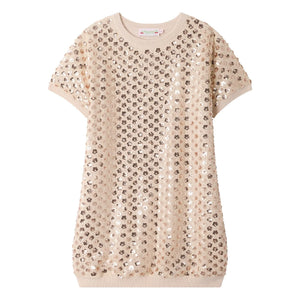 Bonpoint - Vestido Marlise de lana metalizada | Rosa pálido