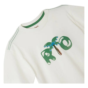 Fabula - Camiseta con estampado de palmeras | Blanco