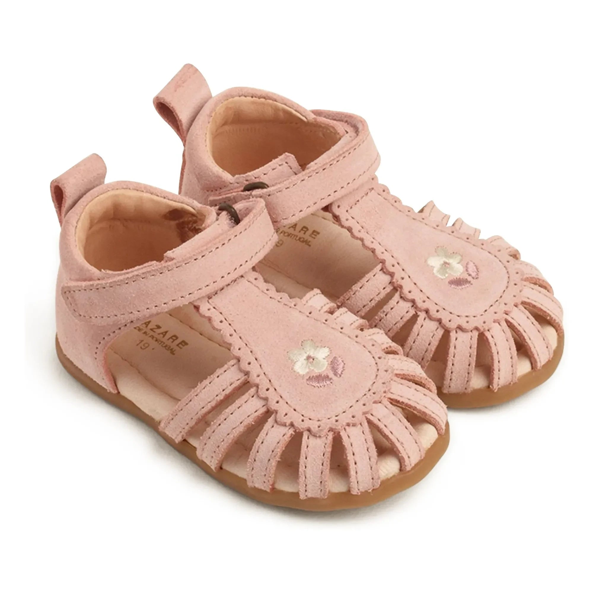 Lazare - Sandalias bordadas de ante Colette Fleur | Rosa empolvado