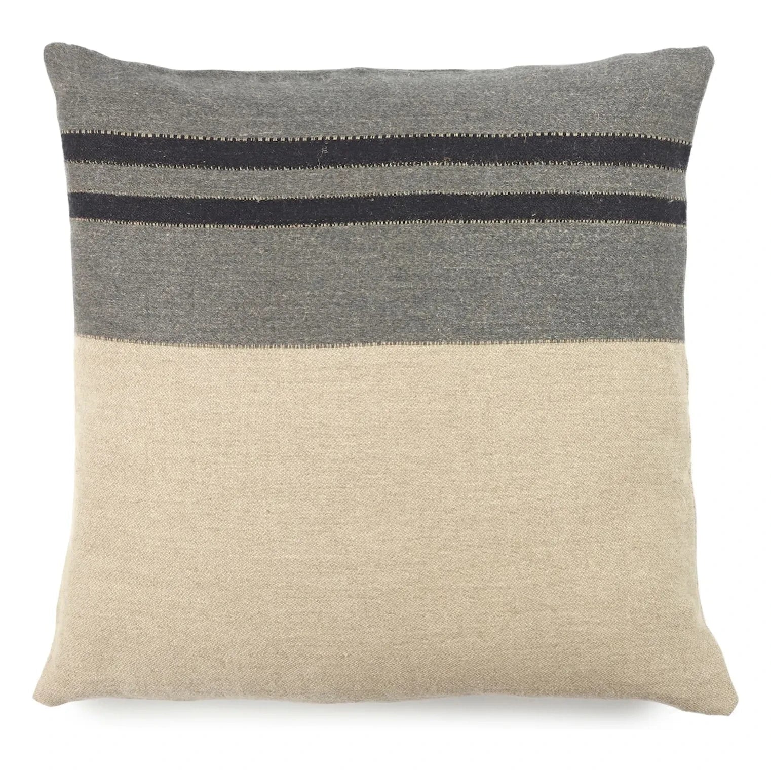 Libeco - Funda de cojín de lino Black House Stripe | Carbon