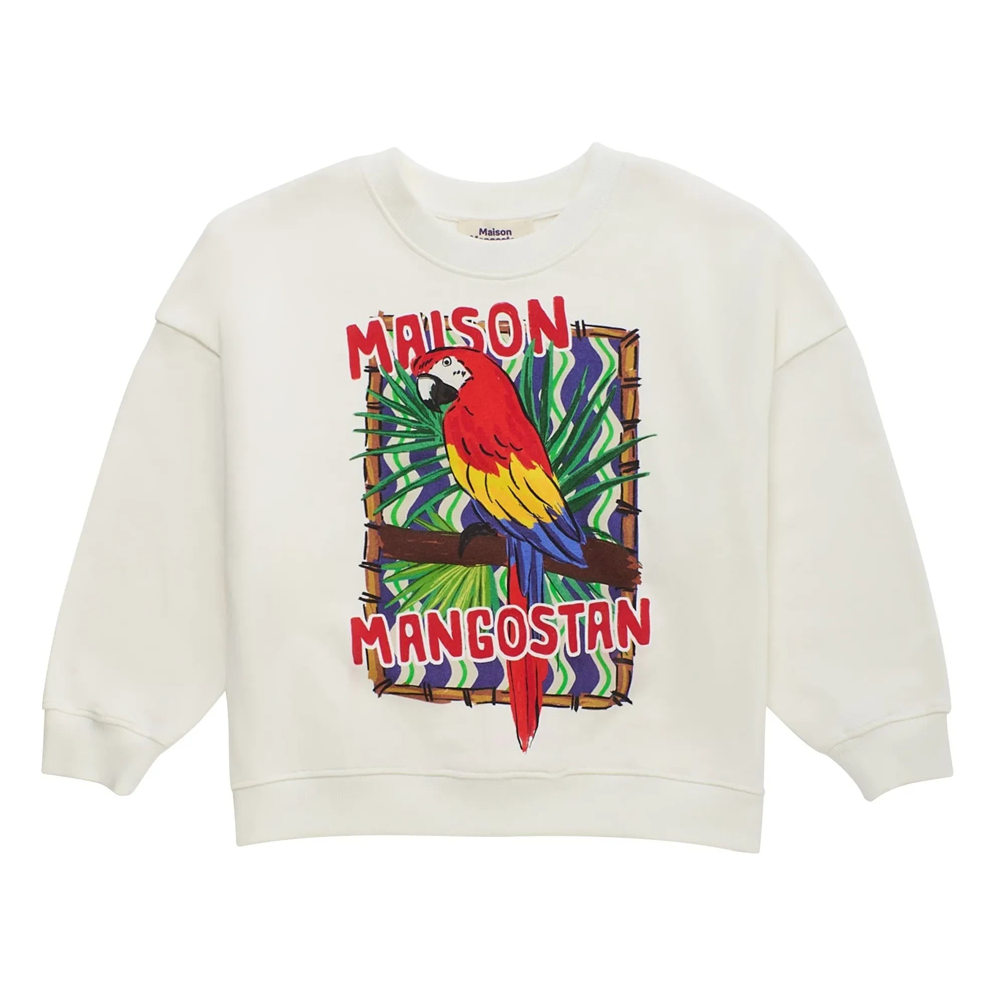 Maison Mangostan - Sudadera Parrot | Blanco