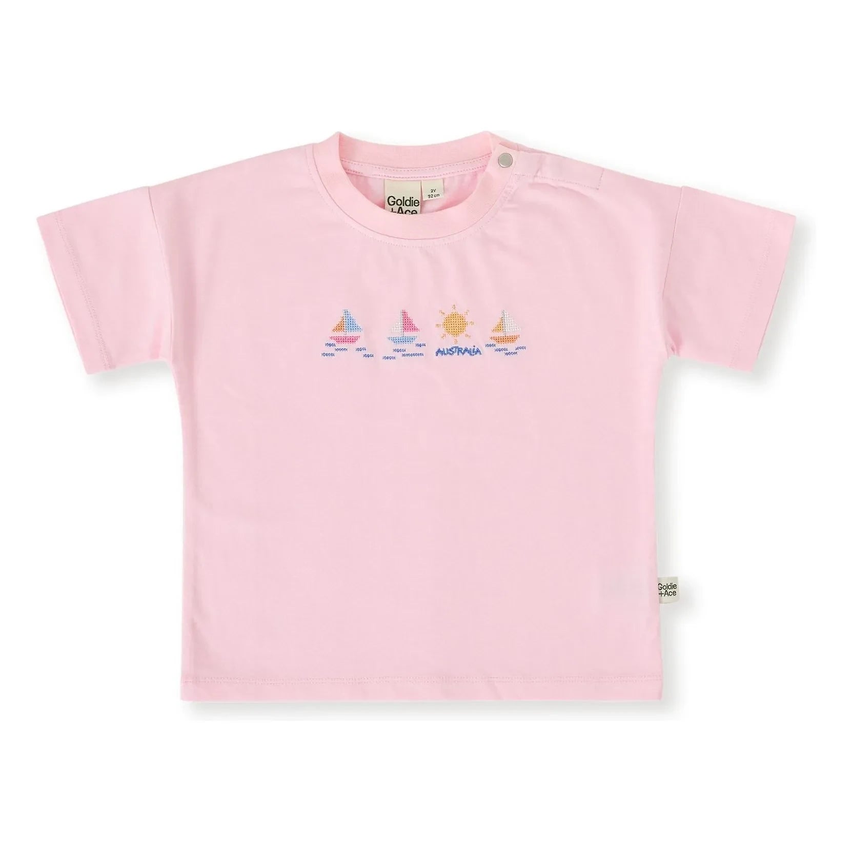 Goldie + Ace - Camiseta Bateaux | Rosa pálido