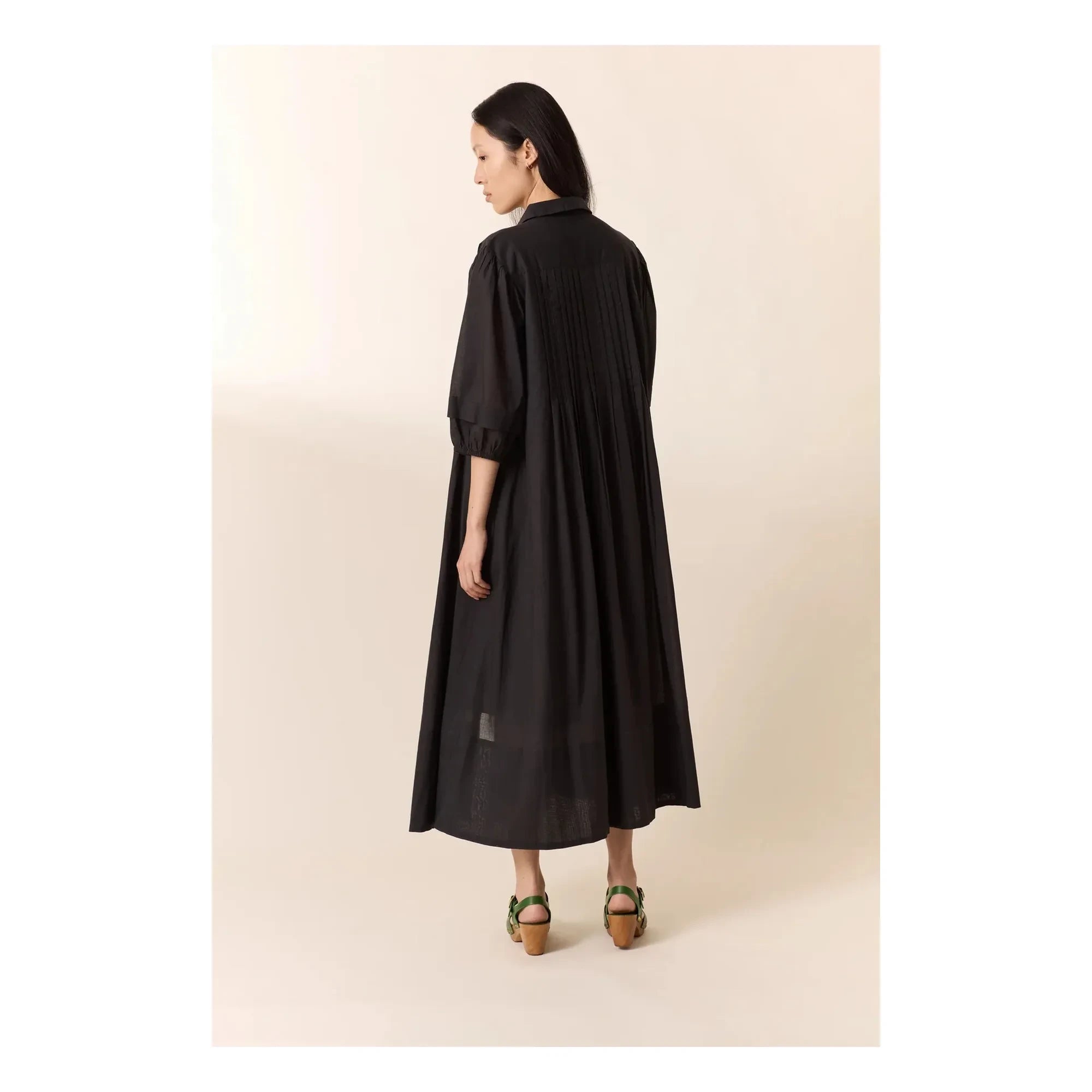 Leon & Harper - Vestido de algodón orgánico Roca | Carbon