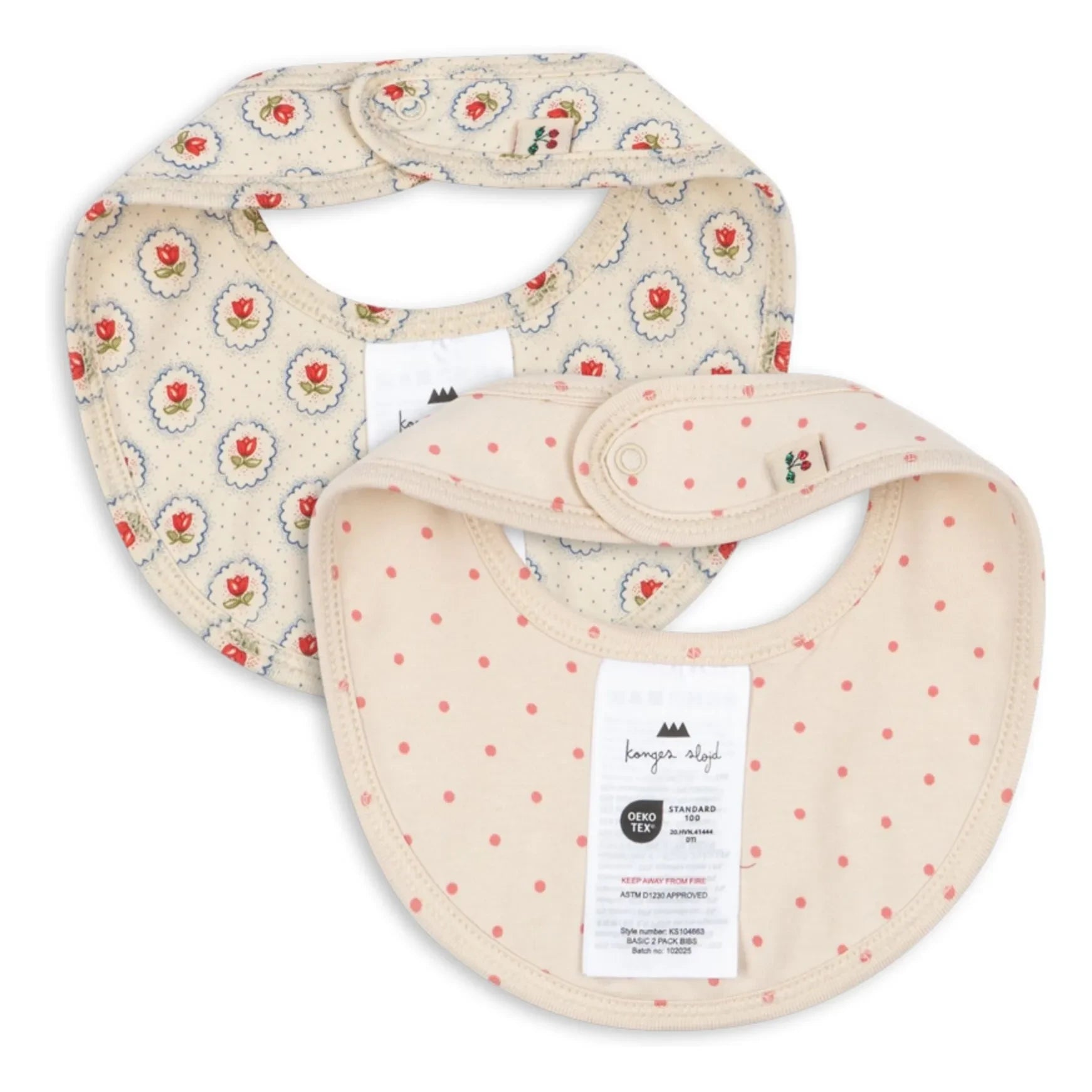 Konges Sløjd - Baberos bandana Pirouette - Juego de 2 | Crudo