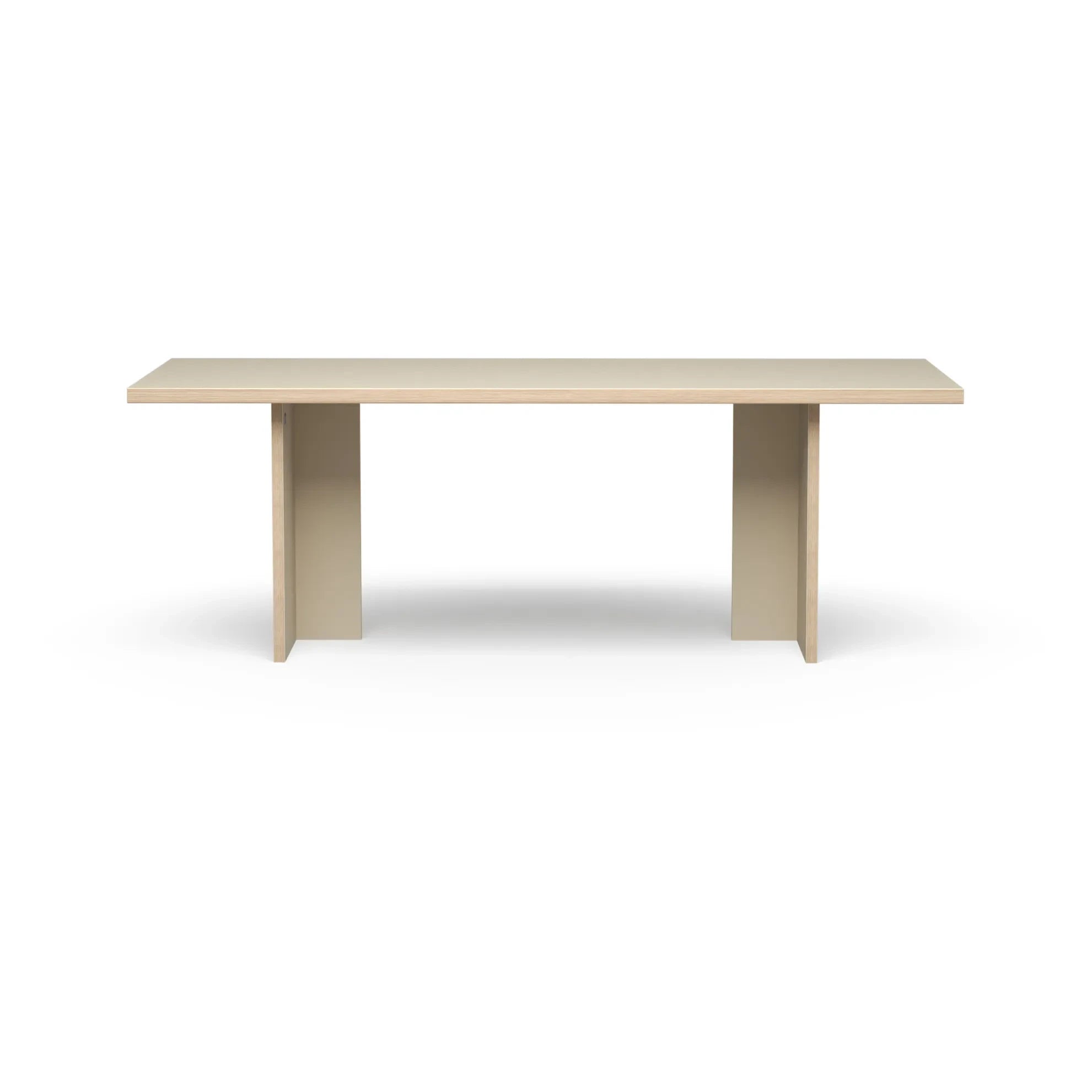 HKliving - Mesa de comedor rectangular | Crema