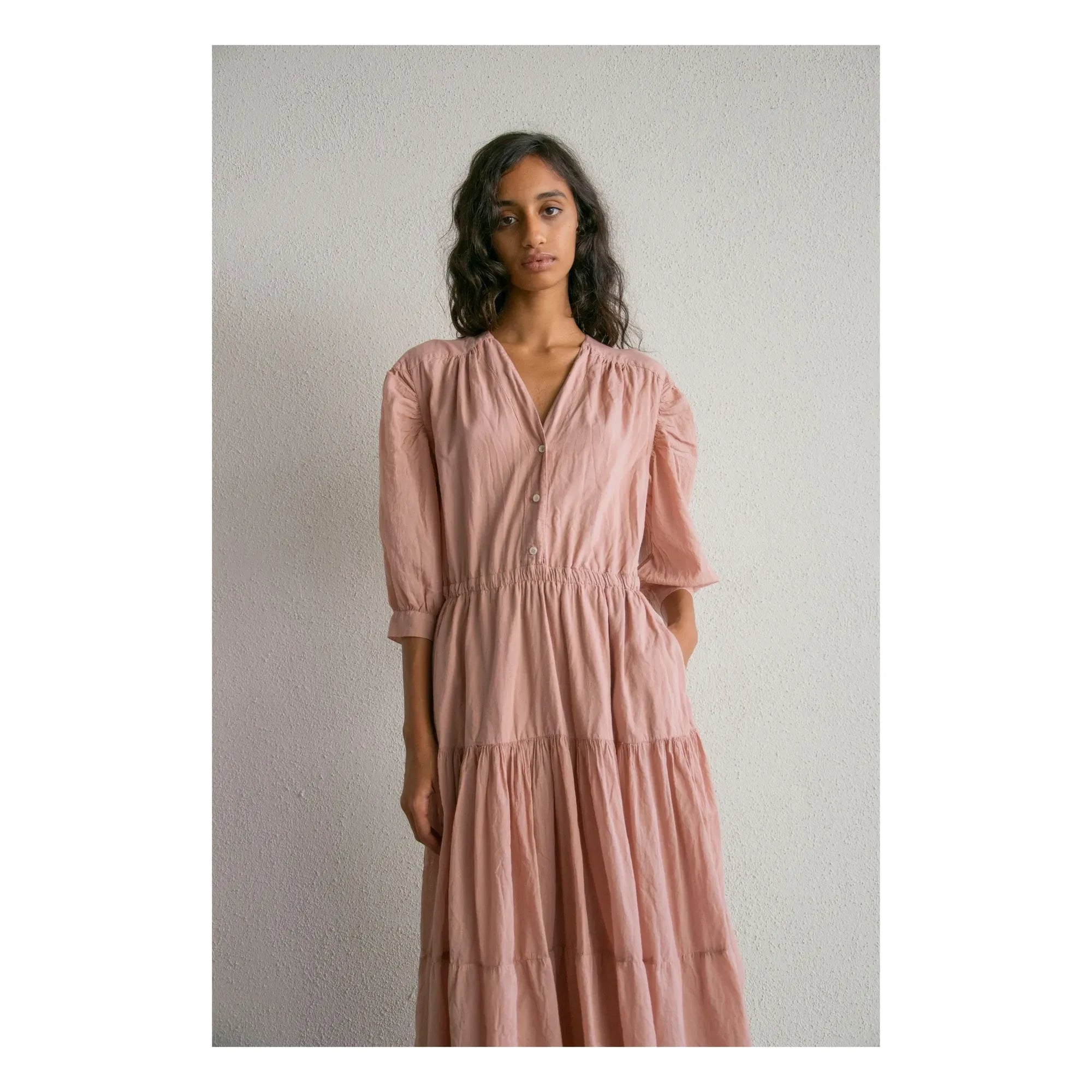 THEAVANT - Vestido de Gasa Joana Pamuk | Beige