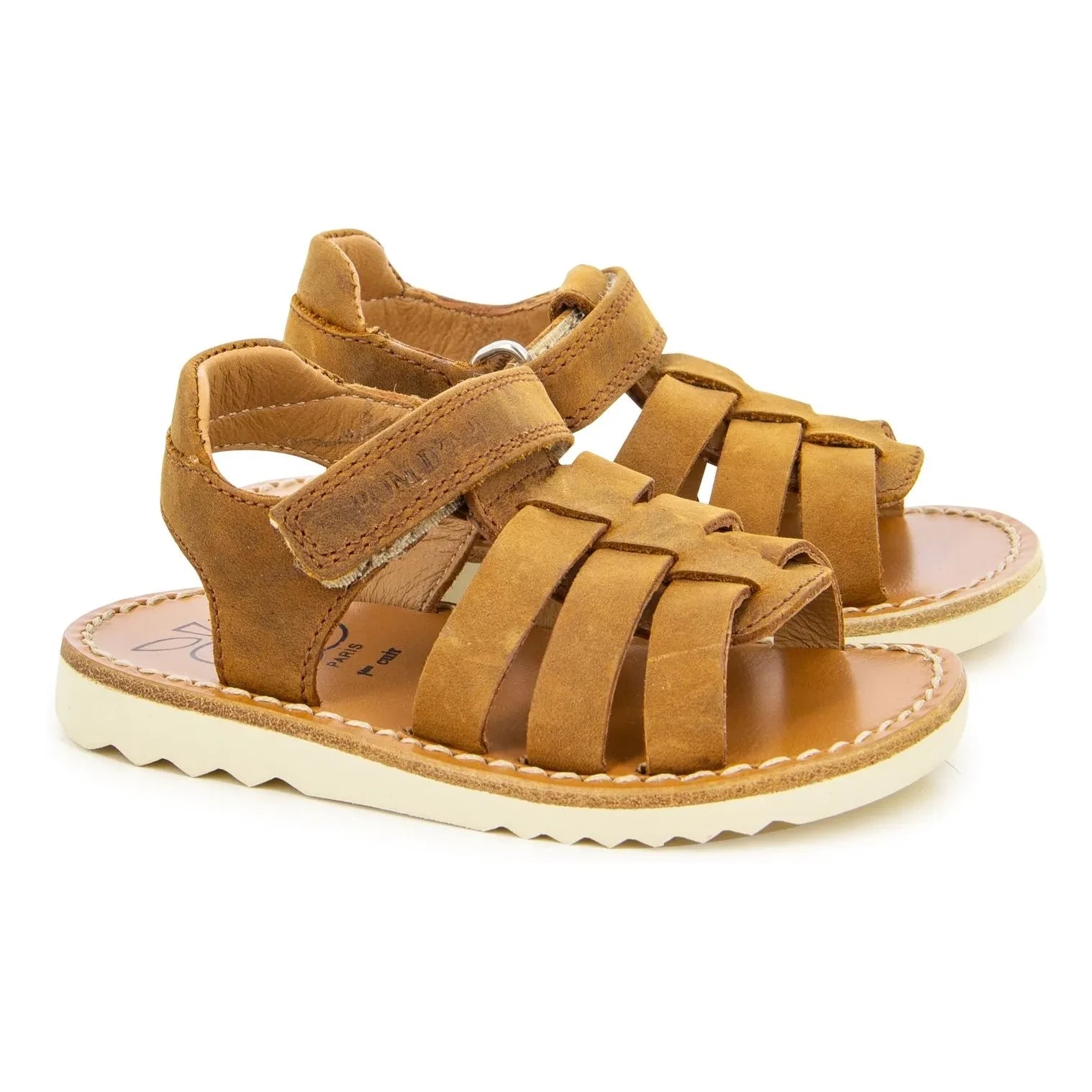 Pom d'Api - Sandalias Waff New Boy | Coñac