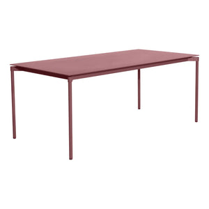 Petite friture - Mesa de exterior rectangular Fromme - 8 plazas | Rojo Marrón