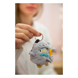 Nici - Peluche Pingüino Andarín con disfraz de gato | Gris