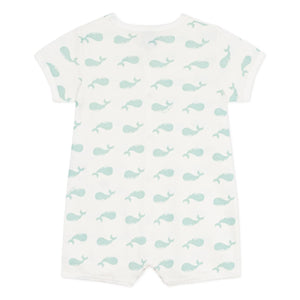 Petit Bateau - Pijama Mono Ballena | Blanco