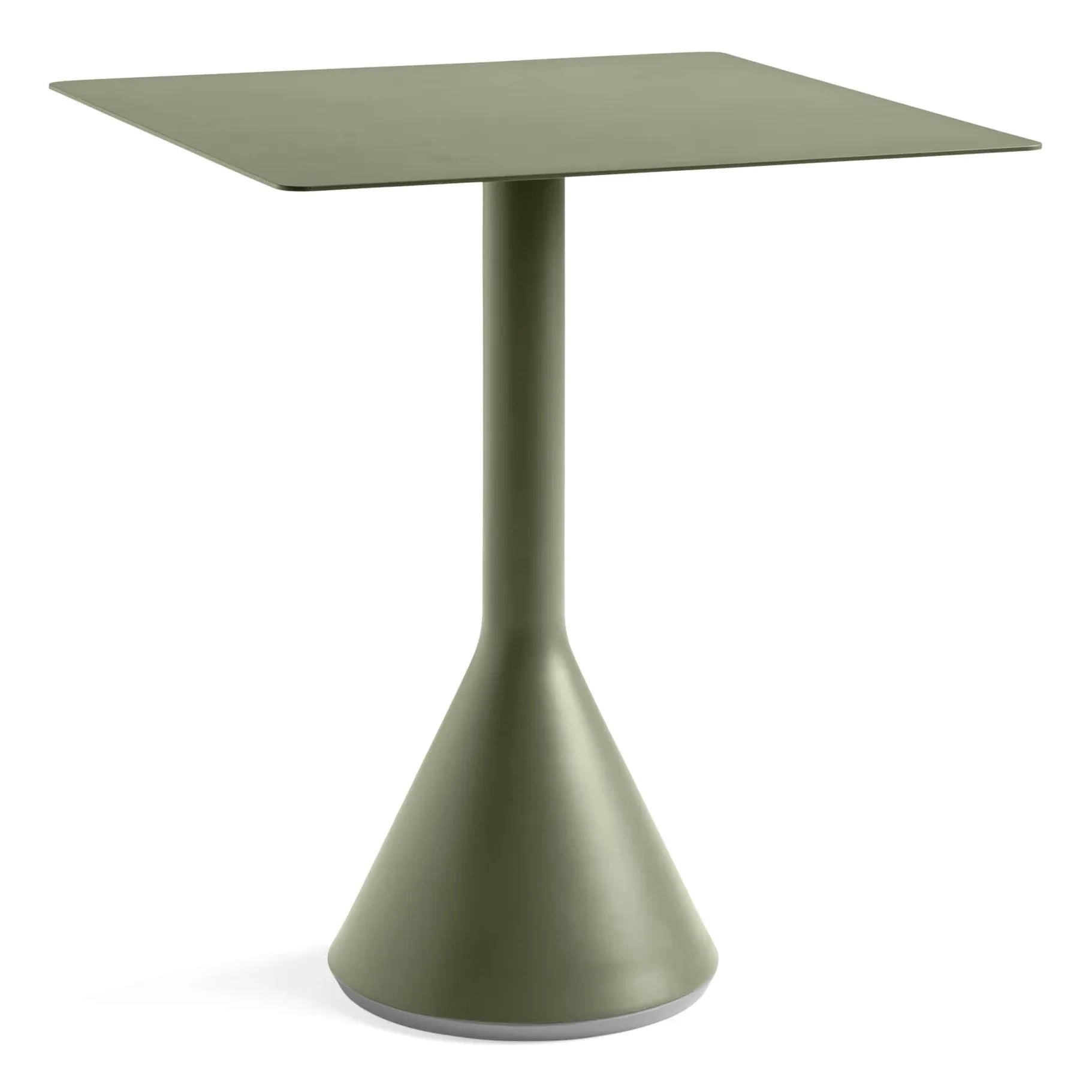 Hay - Mesa Palissade Cone diseñada por Ronan y Erwan Bouroullec - 65 x 65 cm | Verde oliva