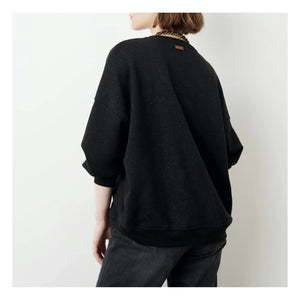 Sessùn - Sudadera de algodón con topos Chebbi | Negro