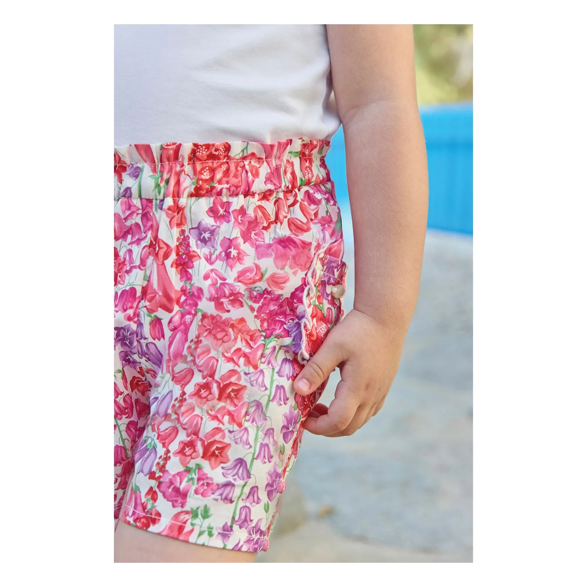 Tartine et Chocolat - Pantalones cortos Liberty de color rosa caramelo