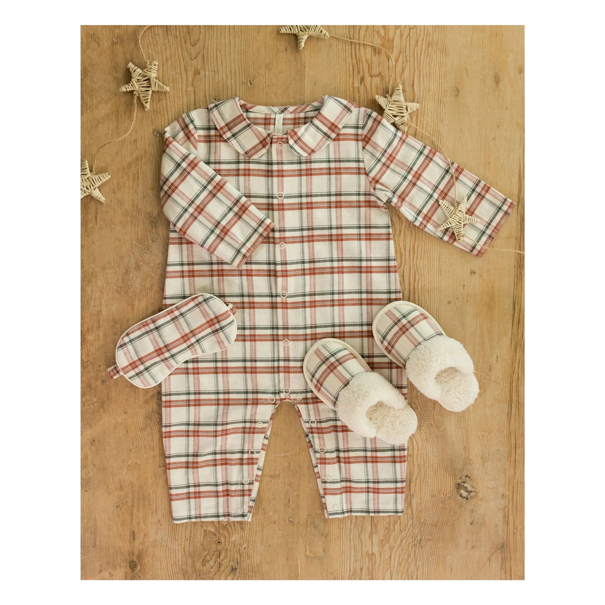 Rylee + Cru - Pantufla de franela Holiday | Crudo