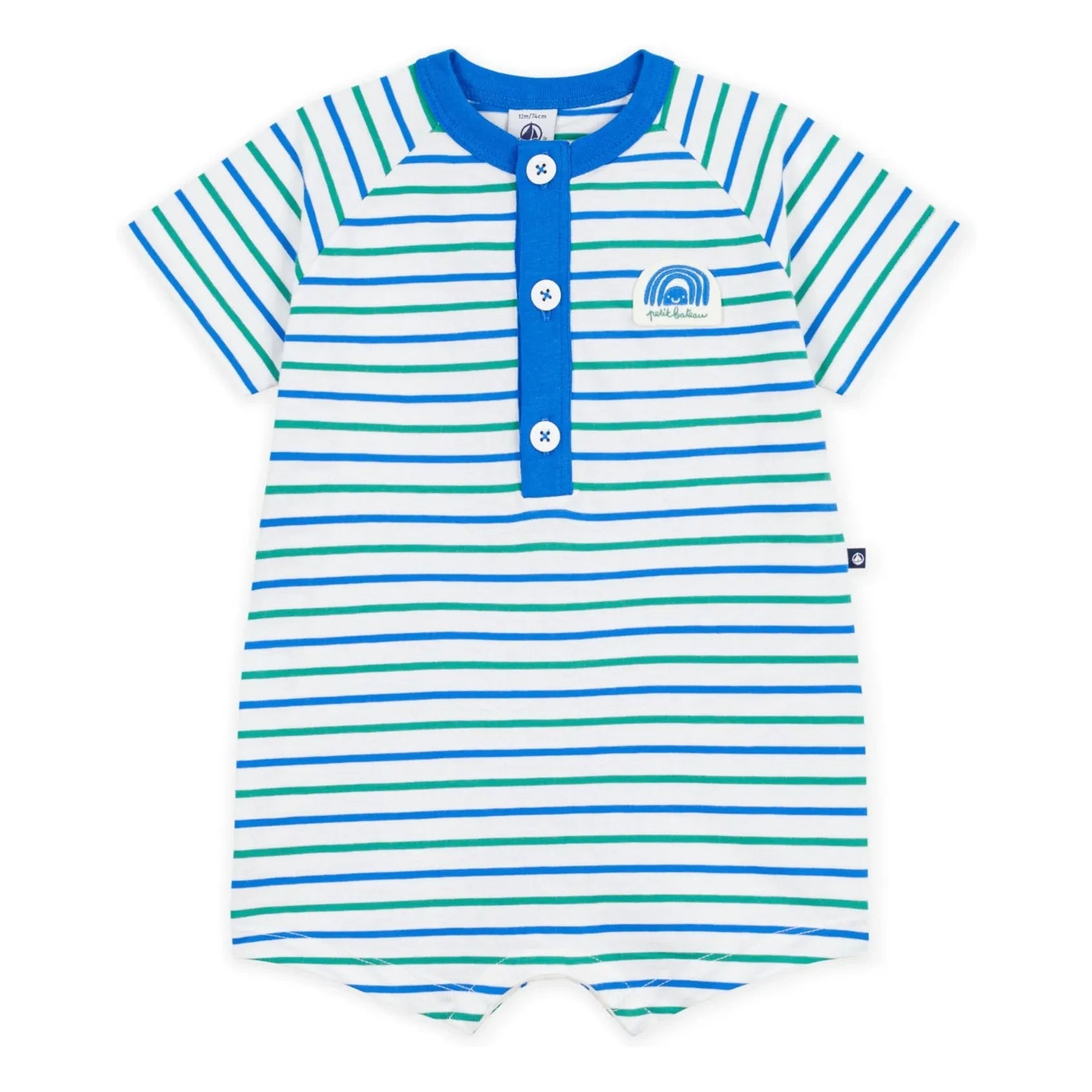 Petit Bateau - Mono de rayas | Azul