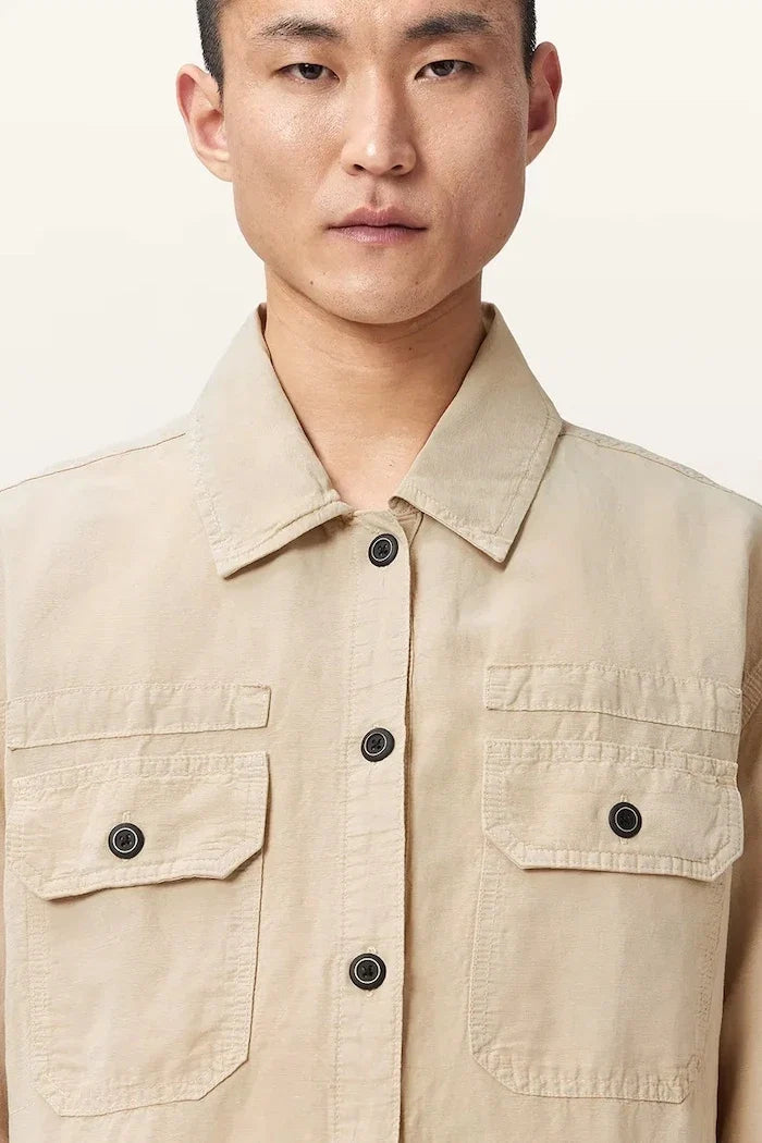Camisa de lino para hombre AllSaints KORTEN