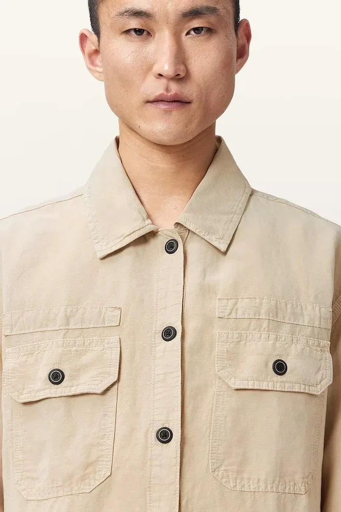 Camisa de lino para hombre AllSaints KORTEN