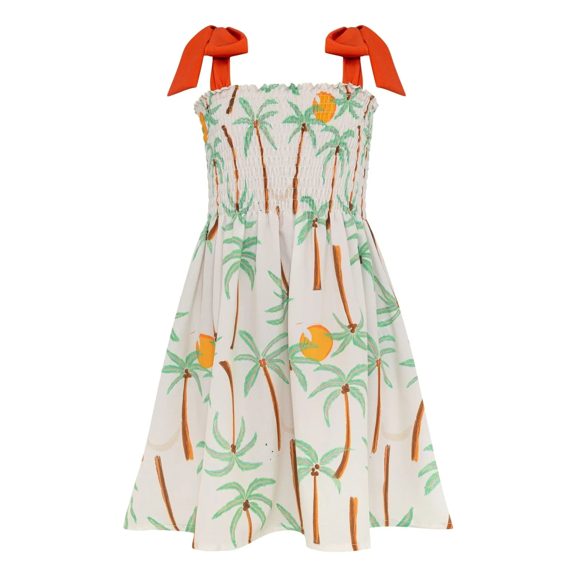 Pepita & Me - Vestido Waffle Palm | Marfil