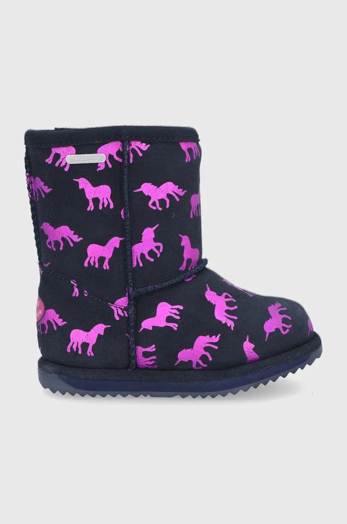 Bota infantil de ante Emu Australia Rainbow Unicorn Brumby