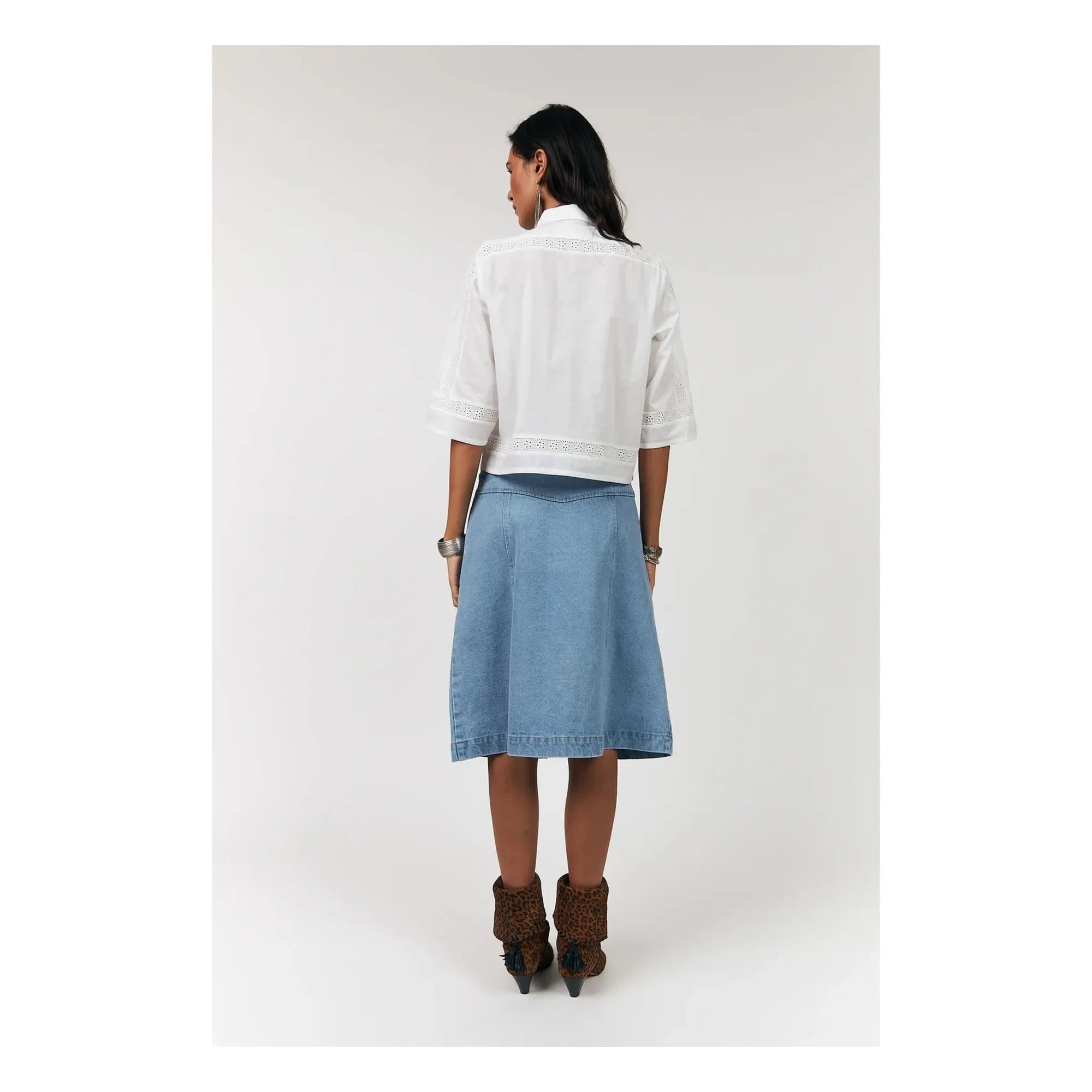 Lollys Laundry - Camisa de algodón Amora | Blanco