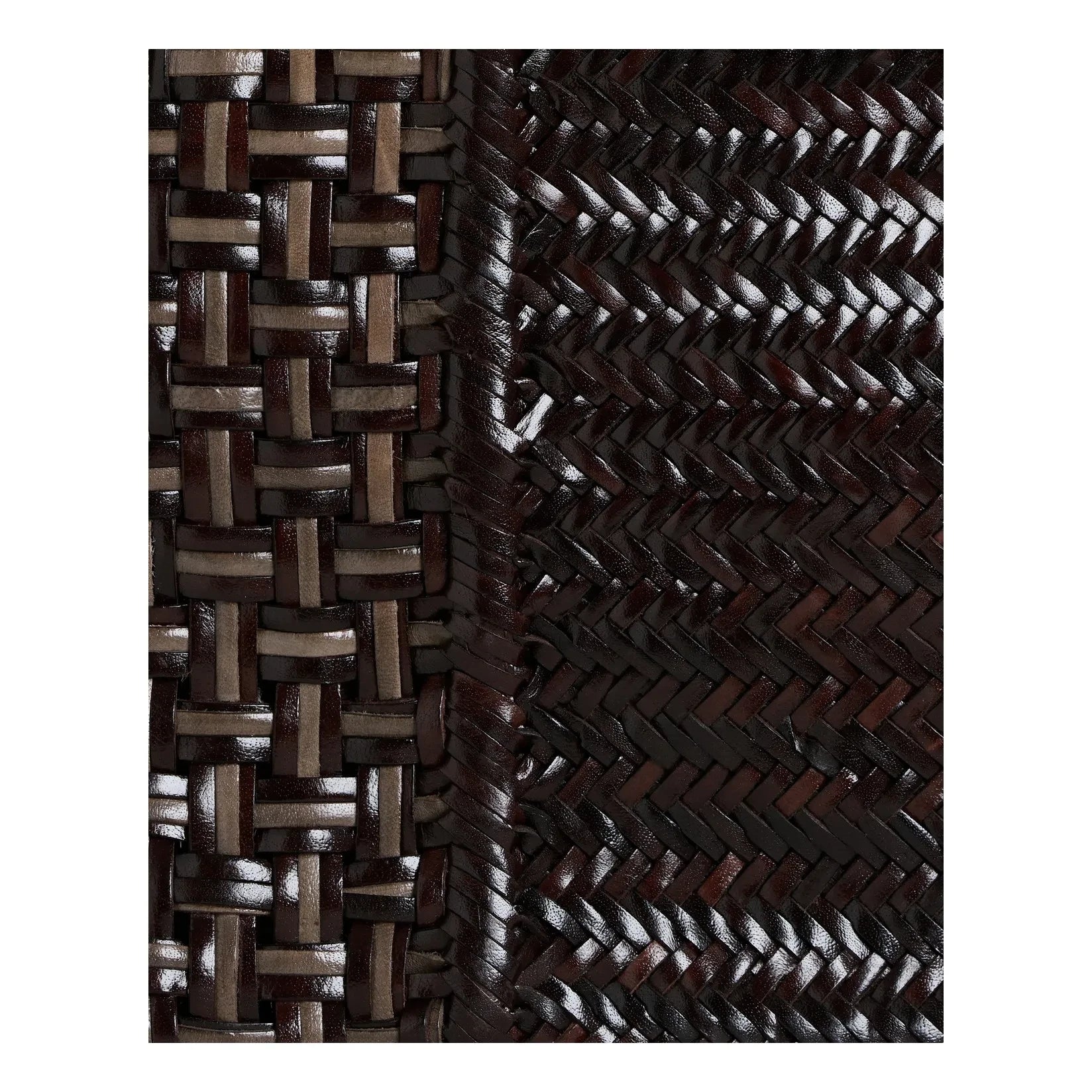 Vipera - Bolso de mano de piel con parche de almohada | Chocolate
