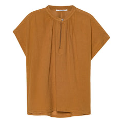 Pomandère - Blusa de manga corta Gasa de algodón orgánico | Albaricoque