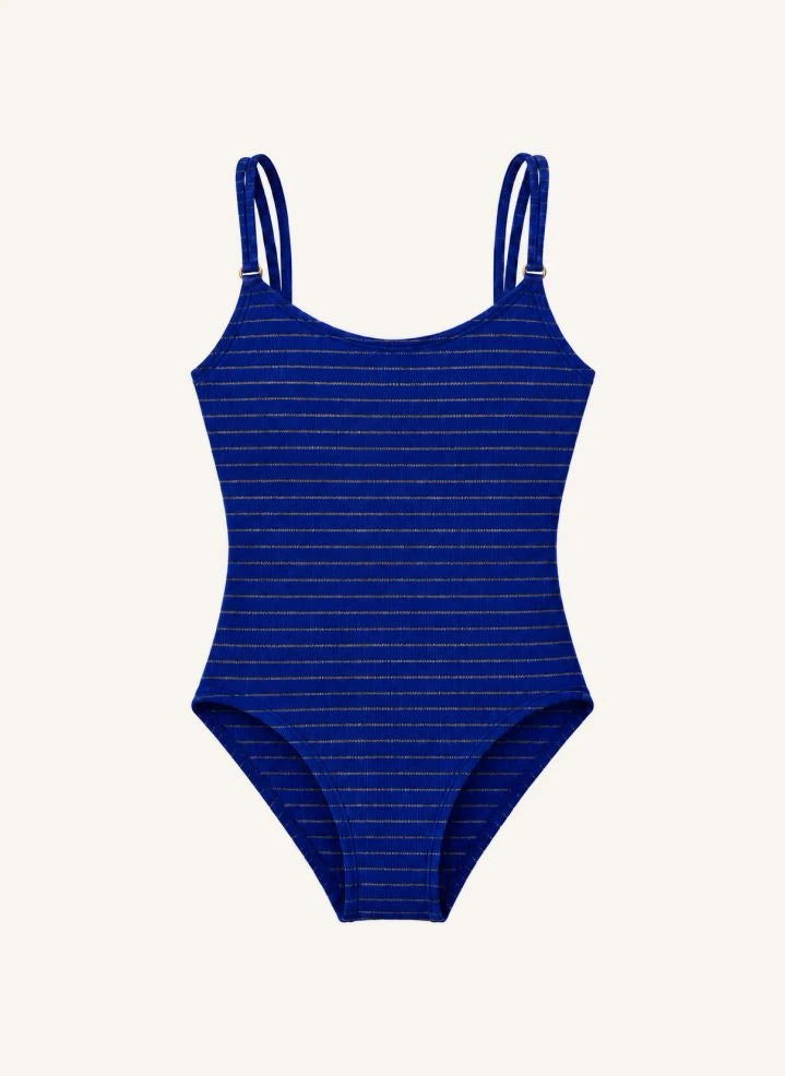 Lison Paris - Calypso Metalizado Bañador Entero | Azul marino