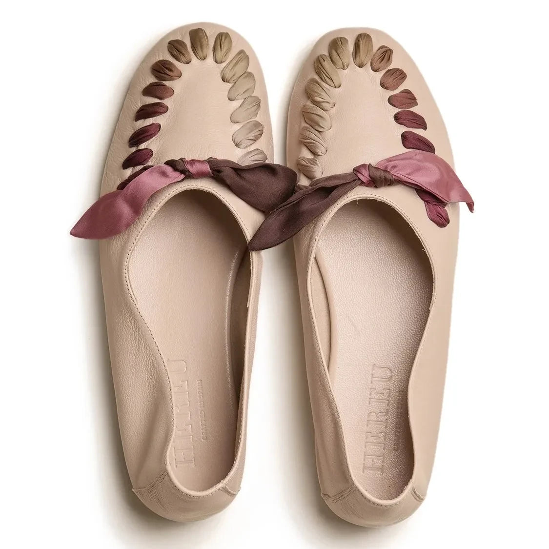 Hereu - Julio Foulard Mocasines de Cuero | Beige