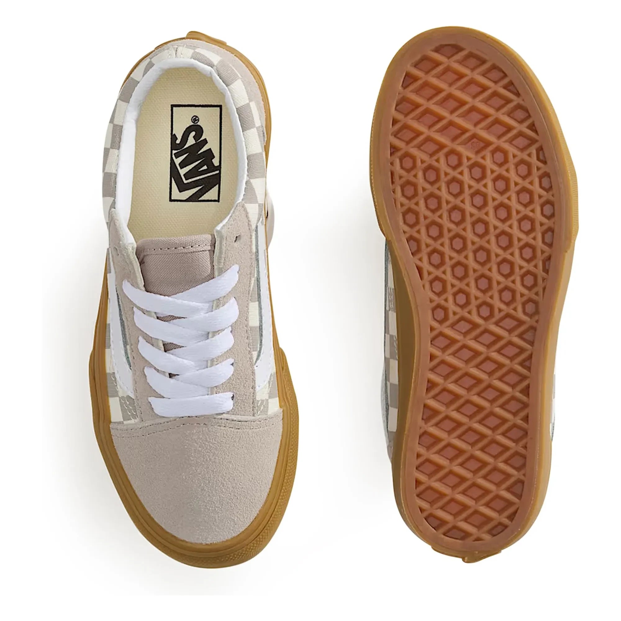 Vans - Cordones de zapatillas Old Skool Gum Check | Oatmeal