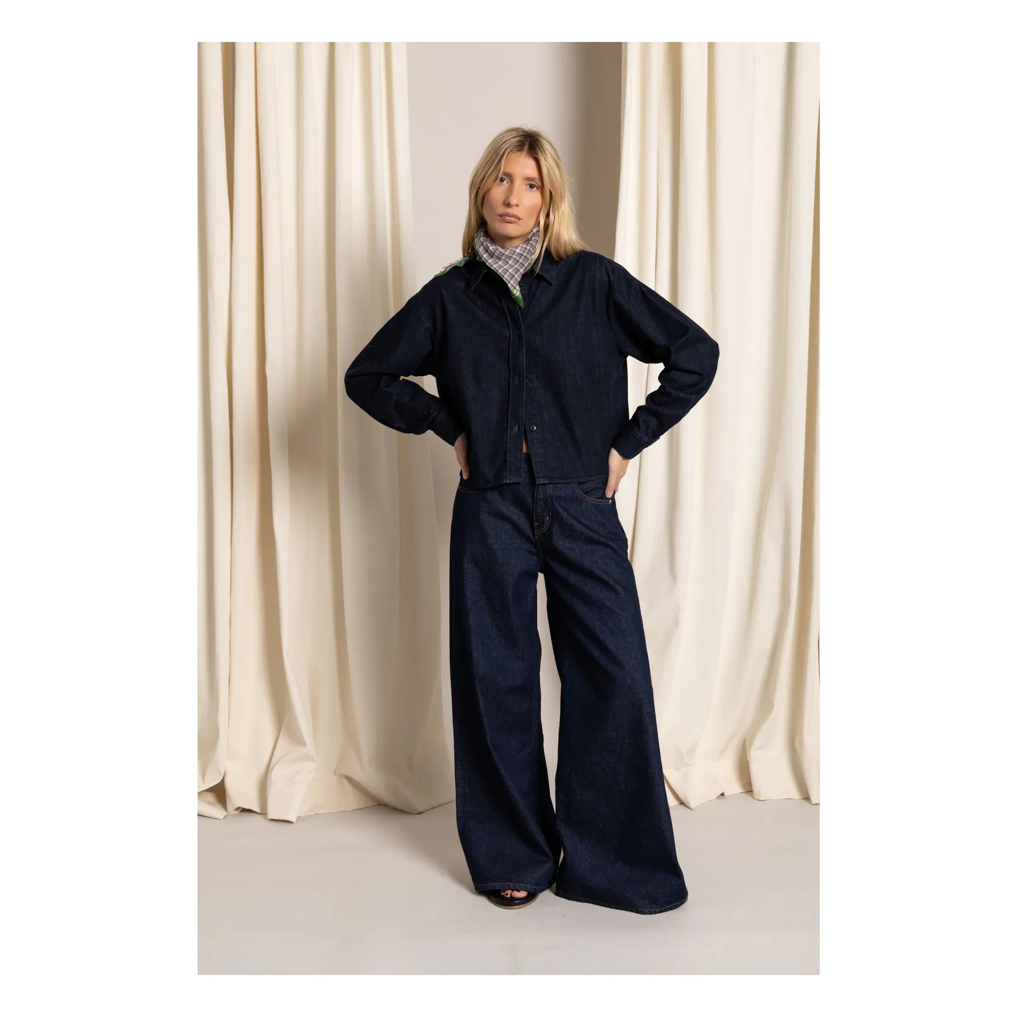 Smallable Mujer - Camisa corta Chili | Denim bruto