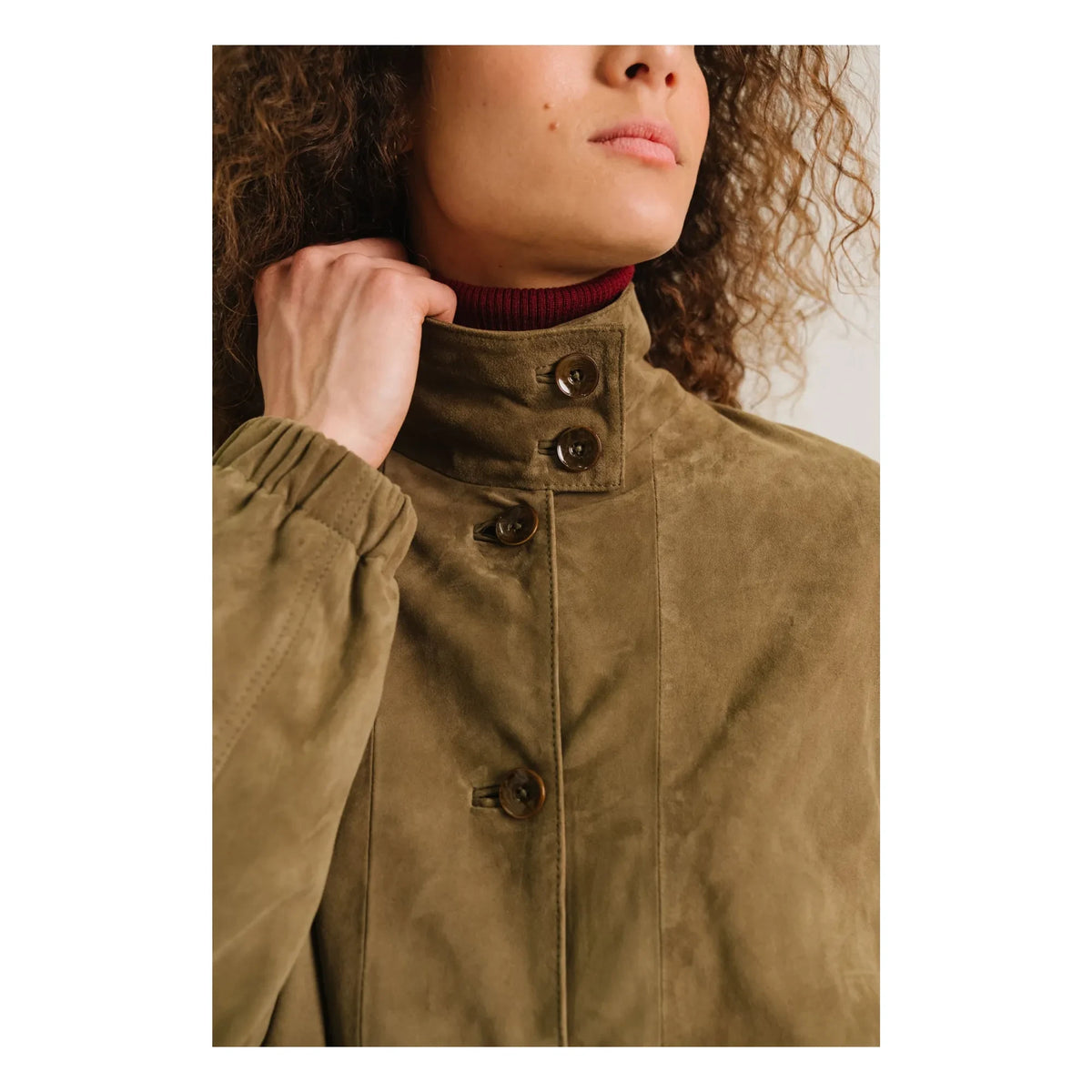 Sacrécoeur - Lise Chaqueta de cuero | Caqui