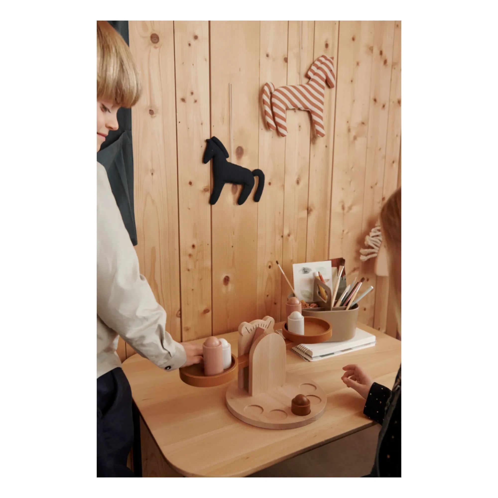 Liewood - Decoración de pared Leonardo - Set de 3 | Caballos/Mezcla rosetta oscura