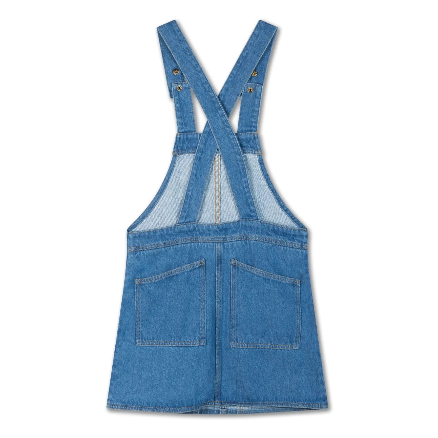 Repose AMS - Vestido Salopette de Algodón Orgánico | Azul denim