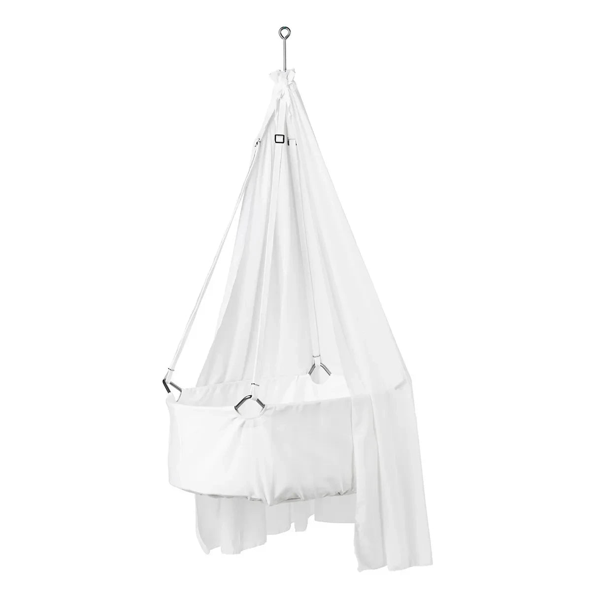 Leander - Cuna de pie completa, 83 x 50 cm | Blanco