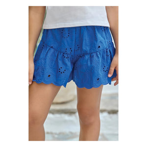 Tartine et Chocolat - Pantalón corto con bordado floral | Azul real