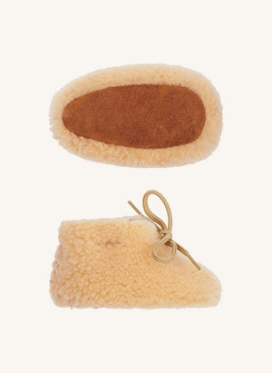 ZAPATOS DE OVEJA DE ILDA - Zapatillas de piel de cordero Merino - Colección Bebé | Beige