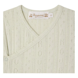 Bonpoint - Pelele de algodón orgánico Landon Pointelle | Celadon