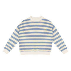 Jenest - Sudadera de algodón orgánico con rayas Kay | Azul