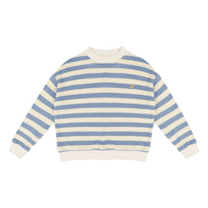 Jenest - Sudadera de algodón orgánico con rayas Kay | Azul
